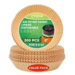 8 Inch Natural Baking Paper Liners For Air Fryers Non Stick Disposable Parchment. Fixed Price $23.89.