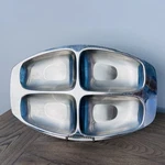 Alessi Italy Stainless Steel Divided Tray Relish Appetizer Dish 18/8 Vintage. Fixed Price $34.99.