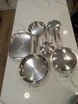 Demeyere The Wonderful World Of Cooking Triplinduc 5- Ply Set 6 Pans & 3 Lids. Fixed Price $525.00.
