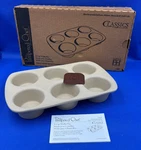 Pampered Chef 6-CUP Stoneware Muffin Pan #1468 The Box. Fixed Price $39.99.