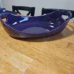 Rachael Ray Plum Purple Ceramic Oval Baking Dish With Handles - 1.25 Quart. Fixed Price $36.00.