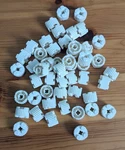Lego White 2X2 Round Brick Grille Lot Of 50 Stone Marble Pillar Column Greek. Fixed Price $19.99.