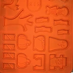 Pampered Chef-silicone Halloween Cookie Holiday Discontinued Mold Durable Fun !!. Fixed Price $24.95.