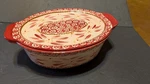 Temptations Red Casserole With Lid Kfi-xng 759971 Exc Cond. Fixed Price $30.00.