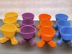 12 Wilton Cupcake Holders Silly Feet Multicolored Silicone Baking Cups 1/2. Fixed Price $22.00.