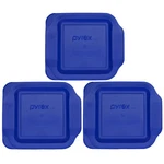 Pyrex 222-PC Blue Square Plastic Food Storage Replacement Lid Cover (3-PACK). Fixed Price $26.99.