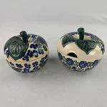 2 Pc Boleslawiec Polish Stoneware Pottery Apple Baker Dish Unikat Poland Floral. Fixed Price $27.00.