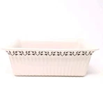 Paula Deen Fall Harvest 9X5 Scalloped & Ribbed Stoneware Loaf Casserole Dish. Fixed Price $23.80.
