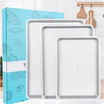 3-PIECE Non-stick Baking Sheet Set Pfoa/pfos/ptfe-free 0.8MM Heavy-duty Steel. Fixed Price $20.94.