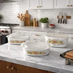 Corningware Casserole Dish Set Spice Of Life A1.B A10B A3B With Lids Usa. Fixed Price $58.00.