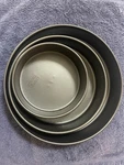 Chicago Metallic Non Stick Silverstone Steel Round Cake Pans 3 Sizes Bundle Set. Fixed Price $9.00.