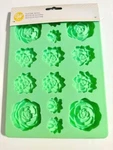 Cactus Succulents Silicone Candy Mold 14-CAV. Wilton #2115-3834 Flowers Retired. Fixed Price $19.99.