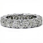 Unique Huge 5.00CT Round Real Diamond Eternity Ring Wedding Band 14K White Gold. Fixed Price $2419.99.