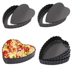 Xstronq Mini Tart Pan, 6 Pcs 4-INCH Heart-shaped Quiche Pans, With Removable. Fixed Price $14.75.
