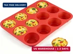 Caketime 12 Cups Silicone Muffin Pan - Nonstick Cupcake Pack Regular Size. Fixed Price $12.98.