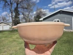Vintage Glasbake Quart Round Pink Peach Casserole Baking Dish J2318. Fixed Price $19.99.