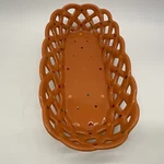 Temptations Bread Basket Orange With Polka Dots PPP-JN-785897 By Tara. Fixed Price $19.00.
