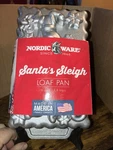 Nordic Ware Santa's Sleigh Heavy Cast Aluminum Loaf Pan Christmas Baking Usa Nwt. Fixed Price $35.00.