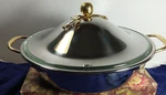 Oneida Apples And Twigs Baker & Dish Stainless Gold 18/8 2QT Oval New Box. Fixed Price $55.89.