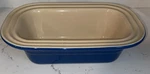 Le Creuset Blue Stoneware 11 Deep-dish Pan W/ Wide Edges Meatloaf Bread. Fixed Price $32.99.