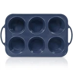 Vnray Jumbo Silicone Muffin Pan With Metal Frame, Non Stick 6 Cup Size, Gray. Fixed Price $16.49.