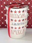 Nwt Rae Dunn Patriotic Stars America Liberty Freedom Small Ceramic Bowls 3PC. Fixed Price $23.96.