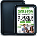 Nutrichef 2-PIECE Baking Non Stick Premium Carbon Steel Cookie Sheets Fo. Fixed Price $26.56.