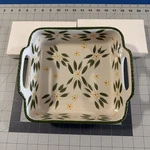 Temptations By Tara Old World Green 1.5 Quart Casserole Dish Handles - New. Fixed Price $24.00.