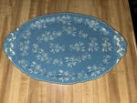 Temptations Floral Lace Oval Serving Platter 18 X11 Temp-tations By Tara Blue. Fixed Price $20.00.