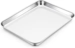 E-far Toaster Oven Tray, 10.5 X8.3 Stainless Steel Small Baking Cookie Sheet,. Fixed Price $15.05.
