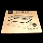 Mcirco 6 Piece Baking Set (2 - Sheets /cooling Racks/silicone Mats). Fixed Price $35.95.