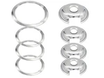 Electric Stove Chrome Drip Pans Large 8'' WB32X10013 & Small 6'' WB32X100.... Fixed Price $29.92.