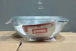 Pyrex Basics Bowl W/glass Cover - 2 Court. Fixed Price $29.99.