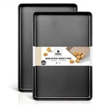 Hongbake Diamond-texture Carbon Steel Baking Sheet Pan Set, Non-stick. Fixed Price $44.99.
