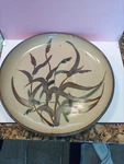 Vtg Large Earth Toned Dansk Int'l Stoneware Round Platter 13.5" Made Japan. Fixed Price $48.00.