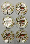 Bird Room Creative Set Of 6 Stoneware Dessert Snack Plates By Signature 2012. Fixed Price $15.95.