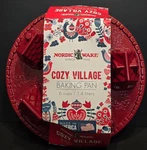 Nordic Ware New Cozy Village Red Baking Pan 6 Cup 1.4 Liters Heavy Cast Aluminum. Fixed Price $44.95.