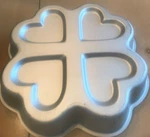 1989 Wilton Heart Quartet Cakes Pan #2105-1414. Fixed Price $7.95.