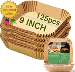 Large Air Fryer Disposable Paper Liners Square 9 Inch, 125 Pcs Parchment. Fixed Price $18.99.