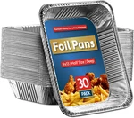 30 Pack Aluminum Pans Disposable 9X13 Baking Chafing Trays - Deep Half Size Oven. Fixed Price $35.68.
