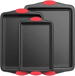 3-PIECE Nonstick Kitchen Oven Baking Pans Premium & Stylish Non-stick Steel,. Fixed Price $27.54.
