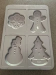 Food Network Holiday Christmas 4 Shapes Cookie/ Cake Pan. Fixed Price $6.98.