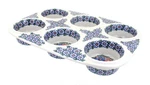 Blue Rose Polish Pottery Garden Butterfly Muffin Pan. Fixed Price $129.50.