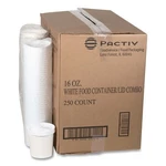 Pactiv Corp. D16RBLD Paper Round Food Container And Lid Combo Wht 250/CT New. Fixed Price $81.10.