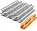 Tiawudi 2 Pack Nonstick Perforated Baguette Pan 15" X 13" French Bread Bakin. Fixed Price $29.07.