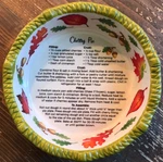 Temptations By Tara Seasonal 12OZ Cherry Pie Recipe Bowl Hand-painted Hand-craft. Fixed Price $19.99.