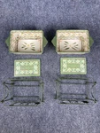 Set Of 2 Temptations Ovenware Old World 1 Qt Mini Loaf, Rack & Trivet Baking. Fixed Price $48.95.