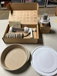 Pampered Chef Lot Of 4 Items: Cookie Press, Ice Cream Sandwich, Round Baker, Lid. Fixed Price $21.00.
