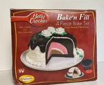 Betty Crocker Bake Set Cake Maker 4 Piece Filled Pan Kit Box. Fixed Price $37.99.