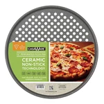 Casaware Perforated Pizza Pan 12-INCH, Ceramic Coated Nonstick (silver Granite). Fixed Price $29.80.